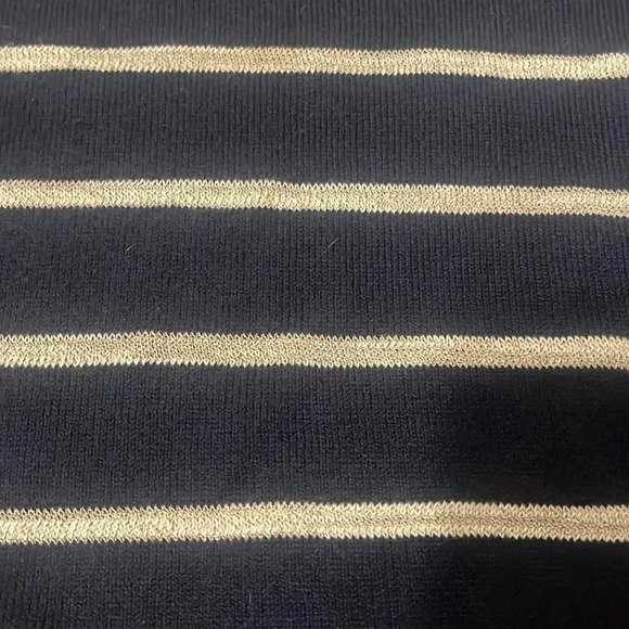 Cold Water creek sequin stripe sweater Size Small 8 Navy - Picture 7 of 7